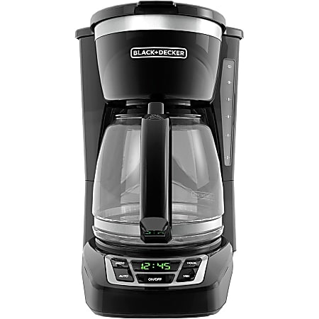Black & Decker 12-Cup Programmable Coffeemaker Black - Programmable - 975 W - 12 Cup(s) - Multi-serve - Timer - Black - Glass Carafe - Paper Filter - Countertop
