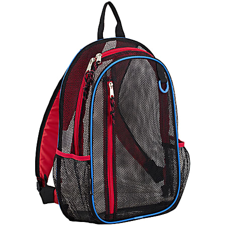 Eastsport Sport Mesh Backpack, Black/Red/Blue