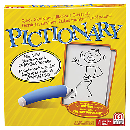 Mattel Pictionary - The Classic Quick Draw Game Since 1985 - Guesses Can Be Just as Hilarious As the Sketches Mattel Pictionary - The Classic Quick Draw Game Since 1985 - Guesses Can Be Just as Hilarious As the Sketches