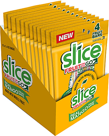 Slice Fruit On The Go Mango, 1.4 Oz, Box Of 12 Bars