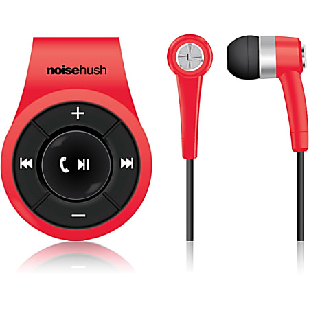 NoiseHush NS560 Clip-on Bluetooth Stereo Headset - Red
