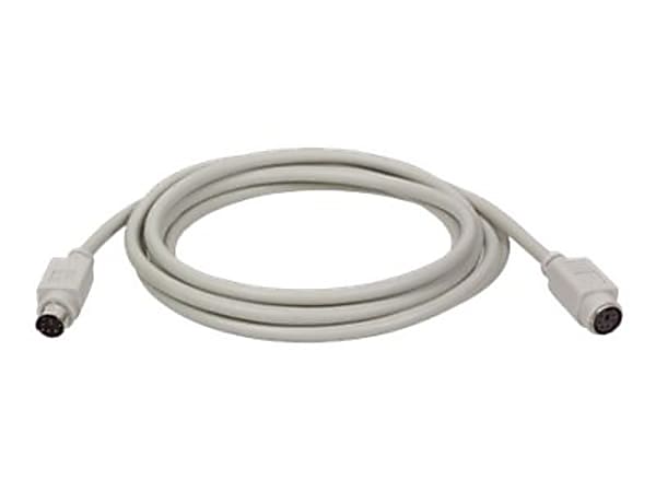 Tripp Lite 50ft Keyboard Mouse Extension Cable PS/2 Mini-DIN6 M/F 50' - Keyboard / mouse extension cable - PS/2 (M) to PS/2 (F) - 50 ft - molded - beige