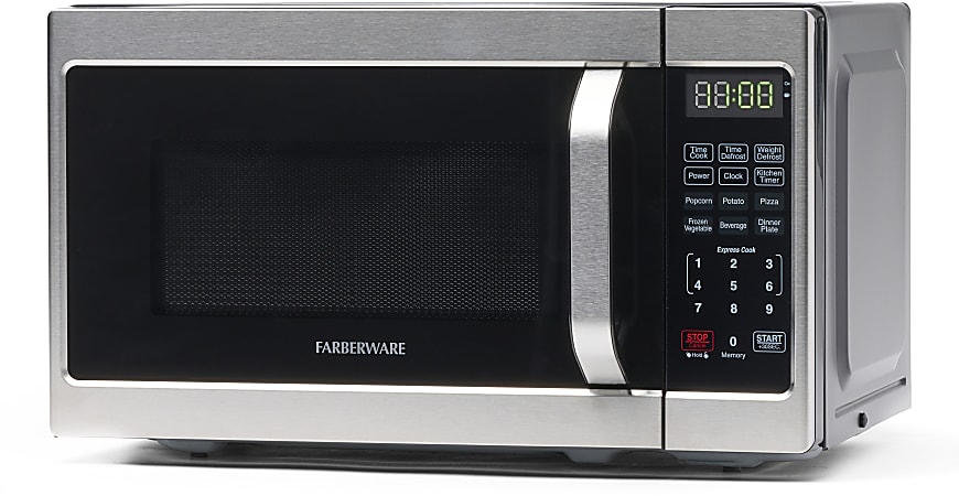 Farberware Classic FMO07AHTBKJ 0.7 Cu Ft Microwave Oven, Brushed Stainless