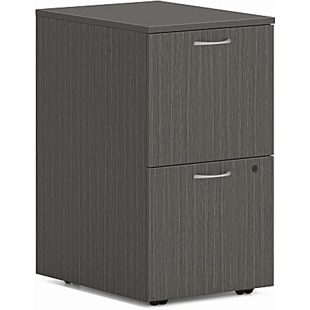 HON Mod HLPLPMFF Pedestal - 15" x 20"28" - 2 x File Drawer(s) - Finish: Slate Teak