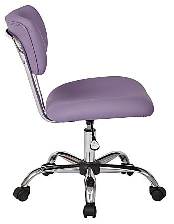 Purple leather store office chair