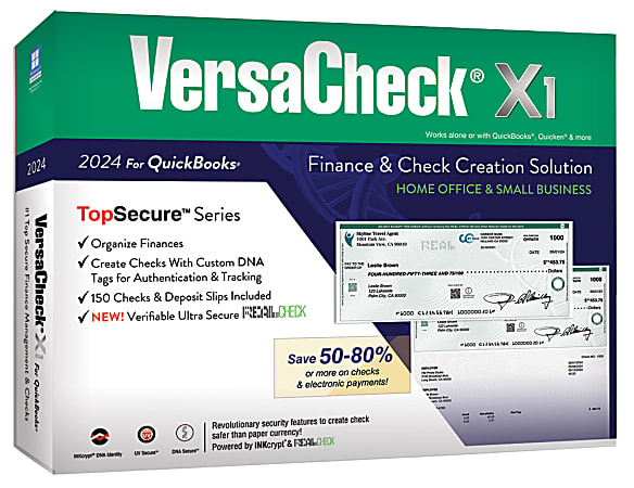 VersaCheck X1 For QuickBooks, 2024, For Windows®, CD/Product Key