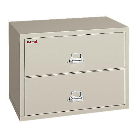 FireKing® Insulated 22"W Lateral 2-Drawer Records File Cabinet, Metal, Parchment