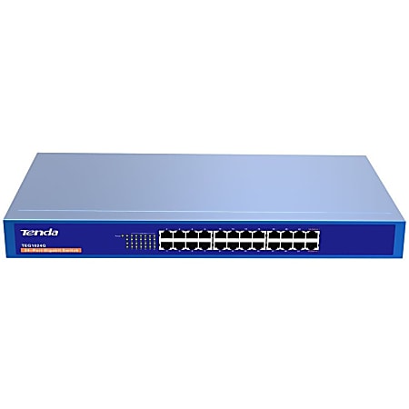 Tenda TEG1024G 24-Port Gigabit Ethernet Switch - 24 Ports - 10/100/1000Base-T - 2 Layer Supported - Twisted Pair - TEG1024G