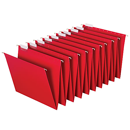 Globe-Weis® Hanging Accordion Folders, Letter Size, Red, Pack Of 20