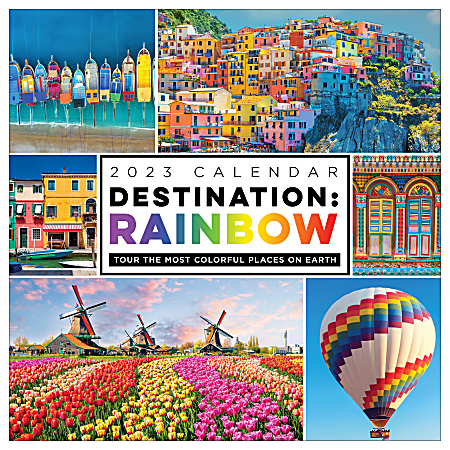 TF Publishing Scenic Monthly Wall Calendar, 12" x 12", Rainbow, January To December 2023