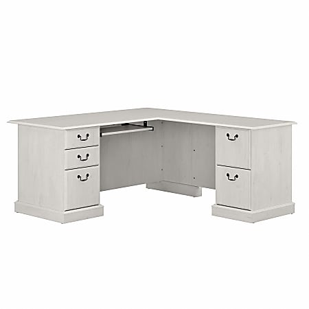 White corner computer desk with drawers discount