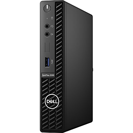 Dell OptiPlex 3000 3090 Desktop Computer - Intel Core i3 10th Gen i3-10105 Quad-core (4 Core) 3.70 GHz - 8 GB RAM DDR4 SDRAM - 256 GB M.2 PCI Express NVMe SSD - Micro PC - Black - Intel Q470 Chip - Windows 10 Pro - 180 W