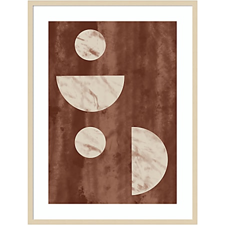 Amanti Art Geo Marble by 1x Studio II Wood Framed Wall Art Print, 41”H x 31”W, Natural