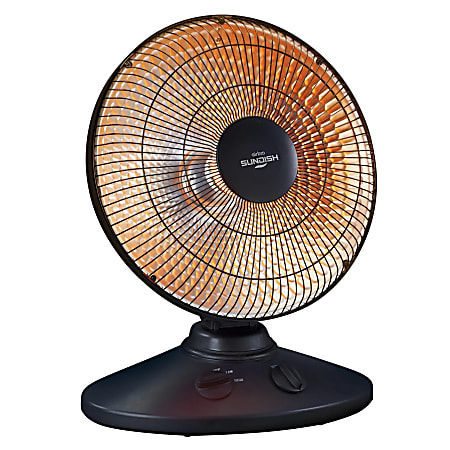 airbro™ SUNDISH 15-In. 1,000-Watt-Max Oscillating Radiant Dish Electric Heater, Black, HP-1000