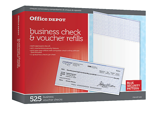 Office Depot Brand Standard Check Refill Pack 1 Part Pack Of 525 - Office  Depot