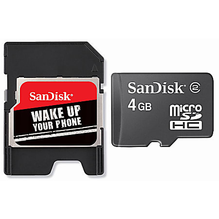 SanDisk® microSDHC™ 4GB Memory Card With Card Reader