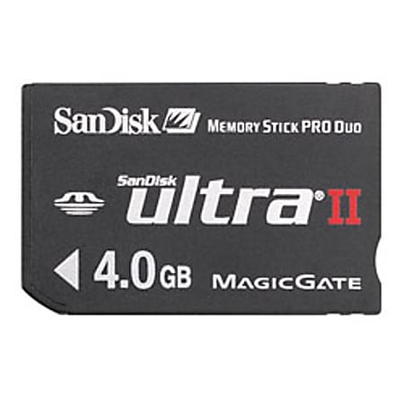 SanDisk Ultra Memory Stick Pro Duo Flash Memory 4GB Office Depot