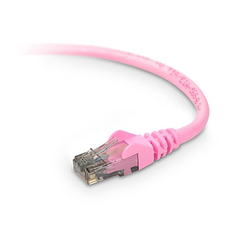 Belkin Cat.6 UTP Patch Cable - RJ-45 Male - RJ-45 Male - 7ft - Pink