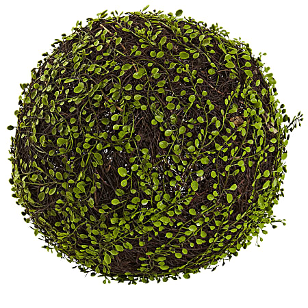 Nearly Natural Mohlenbechia 15”H Artificial Ball Plant, 15”H x 15”W x 15”D, Green