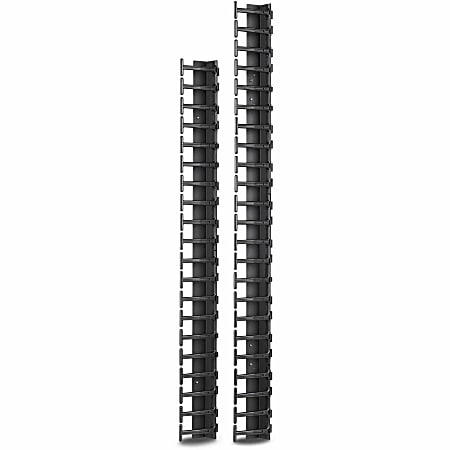 APC by Schneider Electric Vertical Cable Manager for NetShelter SX 600mm Wide 45U (Qty 2) - Cable Manager - Black - 2 - 45U Rack Height - TAA Compliant