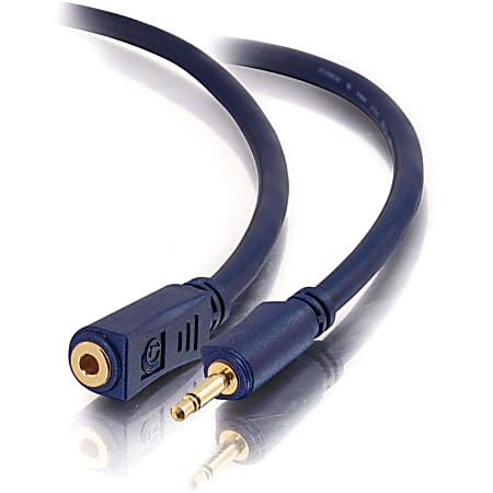 C2G 25ft Velocity 3.5mm M/F Mono Audio Extension Cable - Mini-phone Male - Mini-phone Female - 25ft
