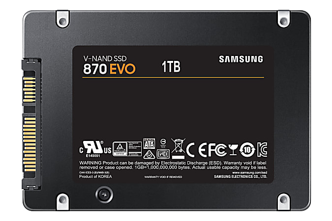 メーカー保証あり　国内正規品　Samsung SSD 870 EVO 1TB Samsung 870 EVO 1TB Internal SSD SATA MZ-77E1T0B/AM - Best Buy