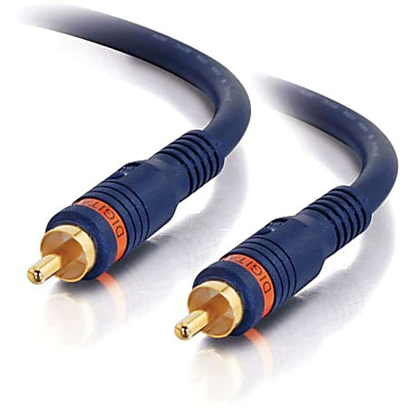 C2G Velocity 1.5ft Velocity S/PDIF Digital Audio Coax Cable - Digital audio cable (coaxial) - RCA male to RCA male - 1.5 ft - triple shielded - blue