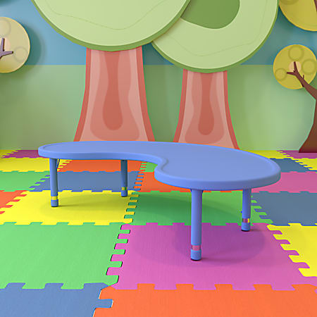 Flash Furniture Height Adjustable Plastic Activity Table Half Moon