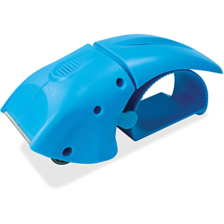 Sparco Packaging Tape Dispenser - Refillable - Ergonomic Design, Serrated Blade - Blue