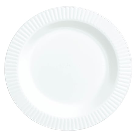 Amscan Plastic Plates, 7-1/2", White, Pack Of 32