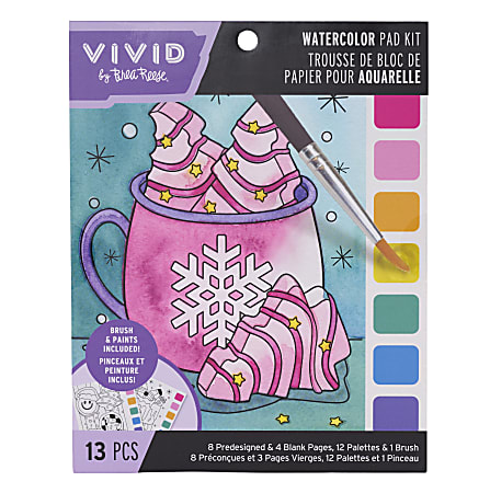 Vivid by Brea Reese Watercolor Dot Pad Kit, Holiday Sweets, 6&rdquo; x 8", Total Qty 1