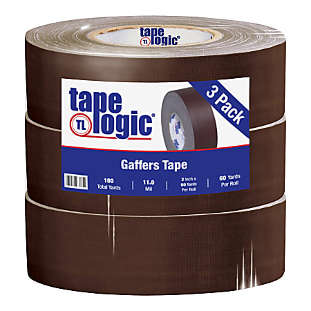 Tape Logic Gaffers Tape, 2" x 60 Yd., Brown, Case Of 3 Rolls