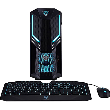 Acer Predator PO3-600 Gaming Desktop Computer - Intel Core i7 9th Gen i7-9700 Octa-core (8 Core) 3 GHz - 16 GB RAM DDR4 SDRAM - 2 TB HDD - 512 GB SSD - Windows 10 Pro 64-bit - NVIDIA GeForce RTX 2060 6 GB - DVD-Writer - IEEE 802.11ac - 500 W