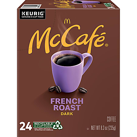 McCafe French Roast Coffee K-Cup Pods, 8.3 Oz, Box Of 24 Pods