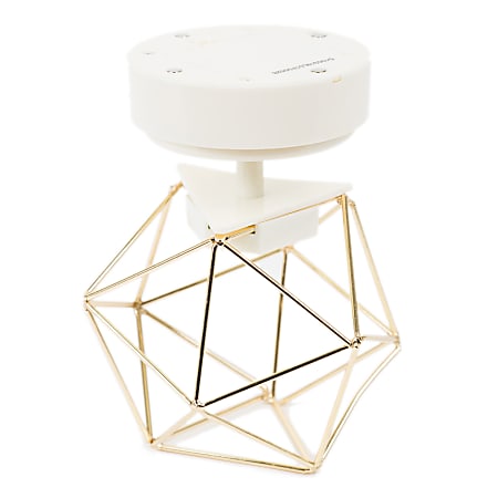 U Brands® Magnetic LED Prism Locker Light, 6-3/4”H x 4-15/16”W x 4-15/16”D, White/Gold