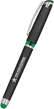 Customized Promotional Compass Stylus Gel Glide Softex Pen Black or ...