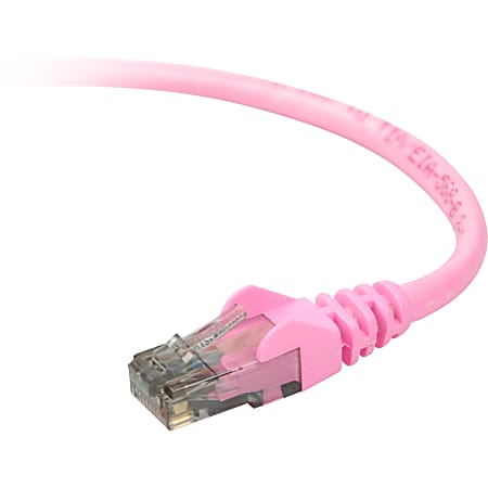 Belkin Cat. 6 UTP Patch Cable - RJ-45 Male - RJ-45 Male - 3ft - Pink