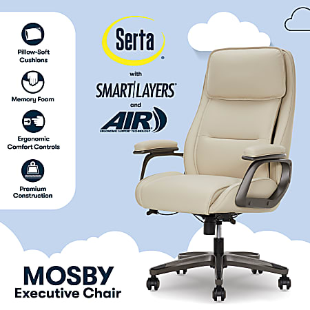 Serta SmartLayers Mosby Ergonomic Vegan Leather High Back