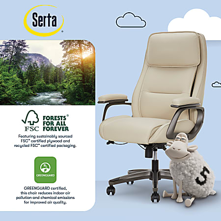 Serta SmartLayers Mosby Ergonomic Vegan Leather High Back
