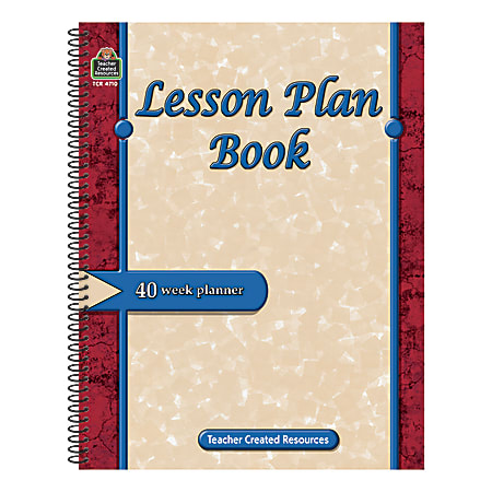 Teacher Created Resources Lesson Plan Books, Blue/Beige, Pack Of 3