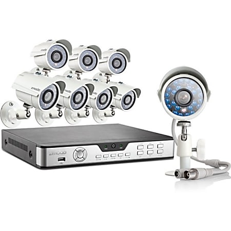 Zmodo 8CH H.264 960H P2P DVR Security System w/ 8 700TVL IR Cameras & 1TB HDD