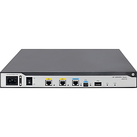 HPE MSR2003 AC Router - 2 Ports - Management Port - 3 Slots - Gigabit Ethernet - 1U - Desktop, Rack-mountable