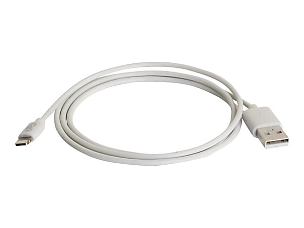 C2G 1m Lightning Cable - USB A to Lightning Cable - Charging Cable - Lightning cable - Lightning male to USB male - 3.3 ft - shielded - white