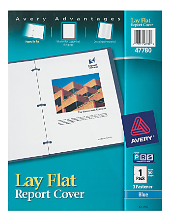 Avery® Lay Flat Report Cover, Blue