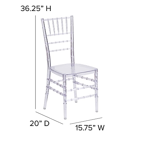 Flash Furniture Elegance Stacking Chiavari Chair Plastic Ice Crystal