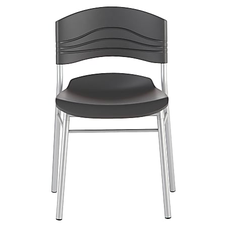 Iceberg CaféWorks Café Chairs, Black/Graphite, Set Of 2