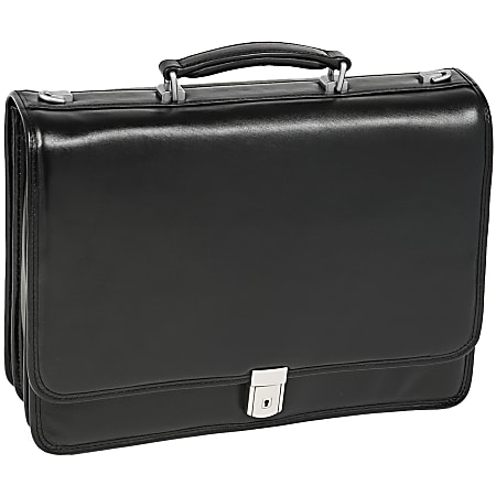 McKlein River North Leather Briefcase, Black
