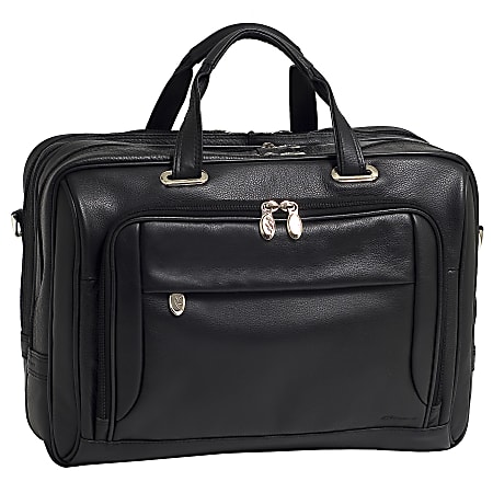 McKlein West Loop Leather Briefcase, Black