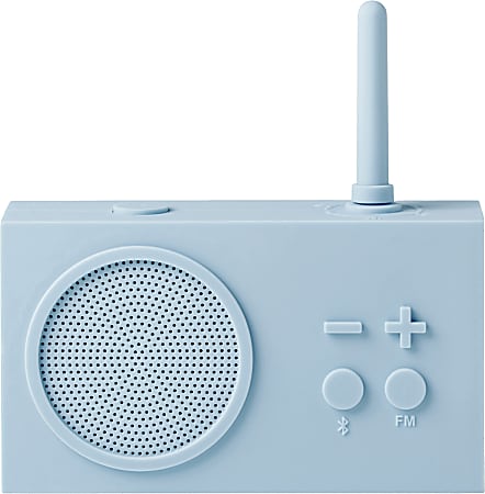 Lexon TYKHO 3 FM Radio And Bluetooth Speaker, Light Blue