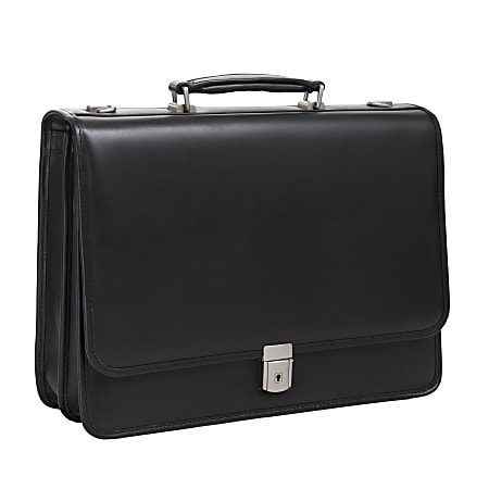 Leather expandable briefcase best sale